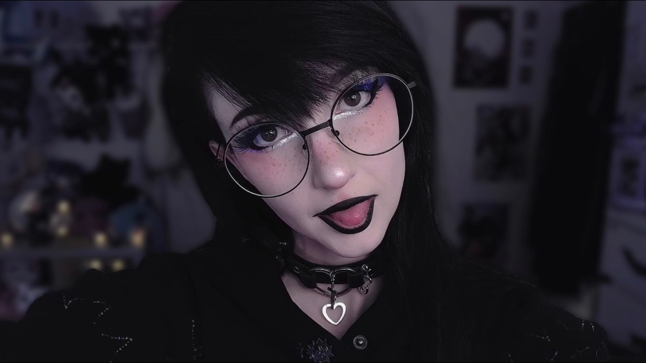 ASMR Secretly Obsessed Alt-Girl Massages Your Head…with Eye Contact 🫦