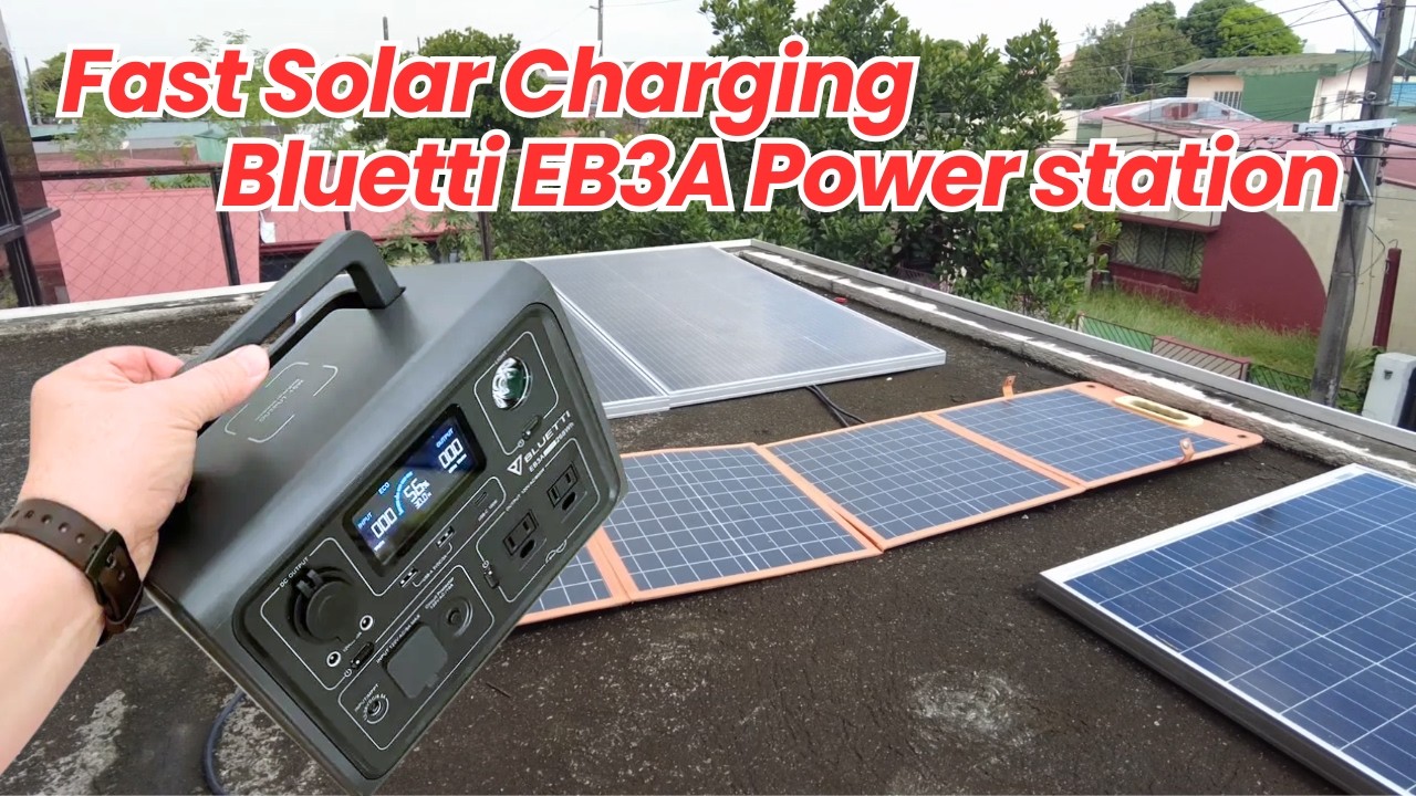 Bluetti EB3A Solar Panel Fast Charging