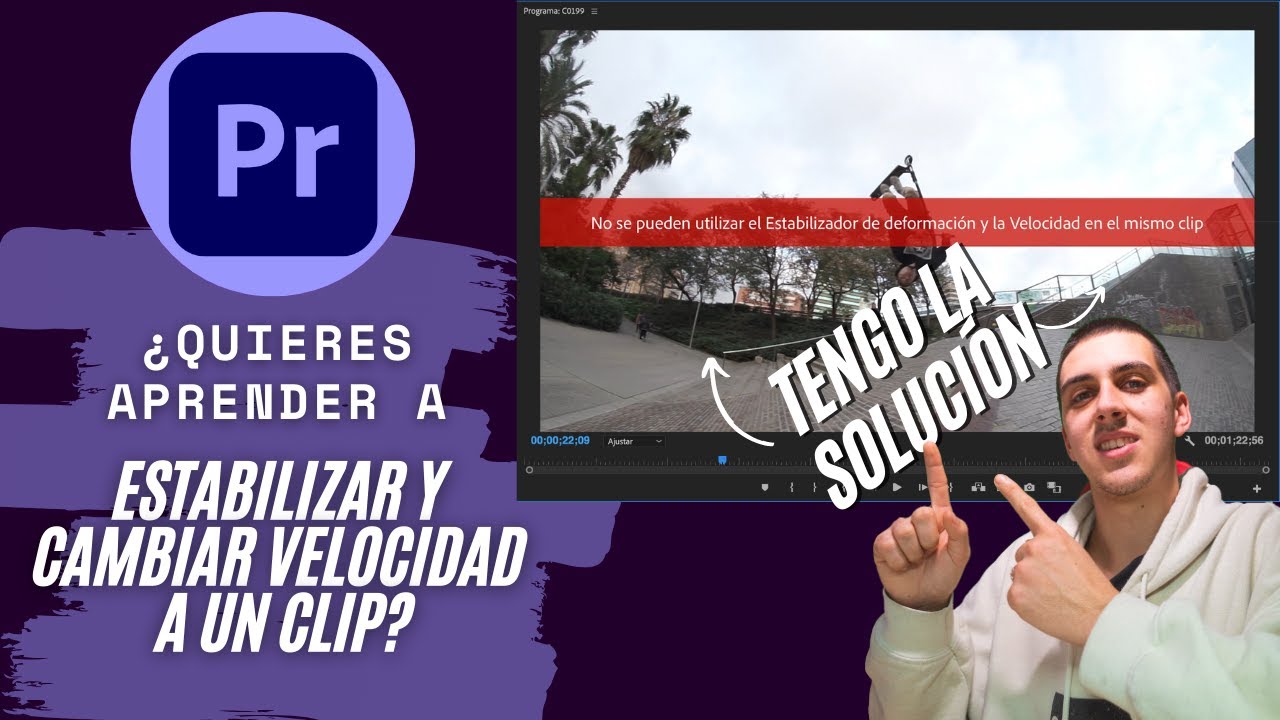Cómo ESTABILIZAR y CAMBIAR VELOCIDAD a un vídeo | Adobe Premiere Pro