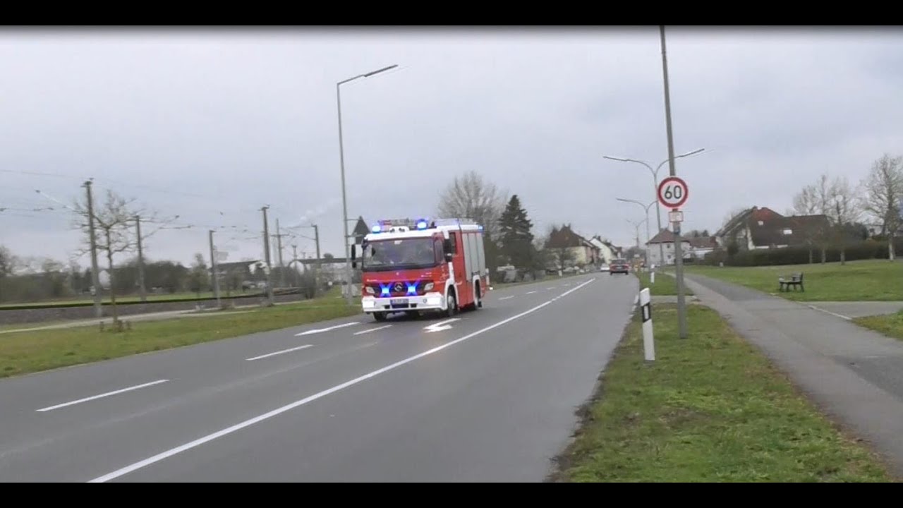 Einsatzfahrten Feuerwehreinsatz in Neureut am 19.02.2016