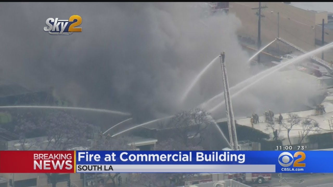 Blaze Engulfs Commercial Building In South LA