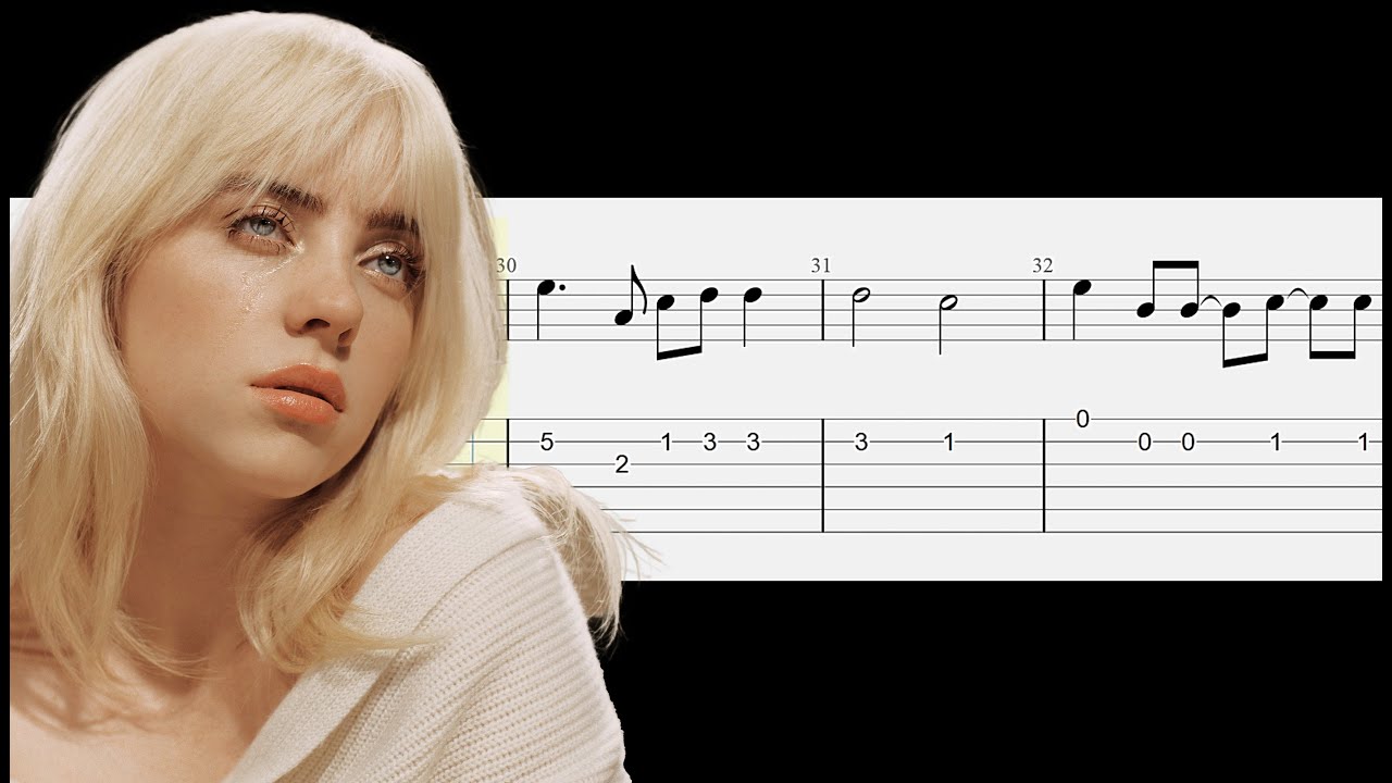 Billie Eilish - Happier Than Ever - Guitar Tabs Tutorial With Sheets