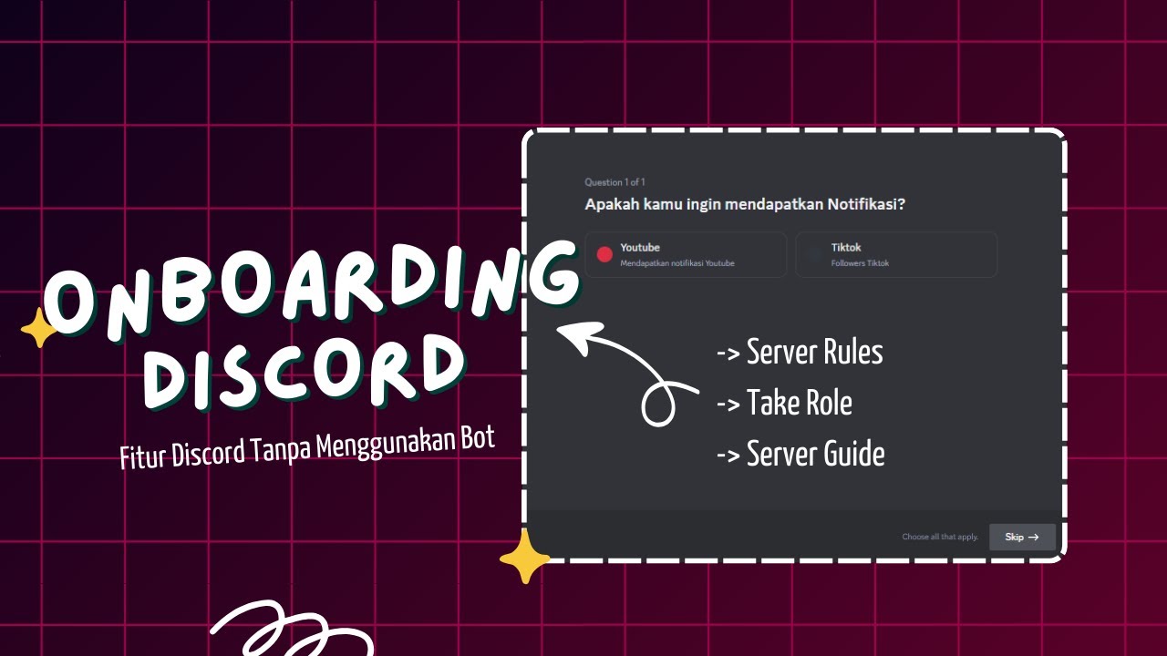 Fitur Keren Discord (Onboarding) | Tutorial Discord