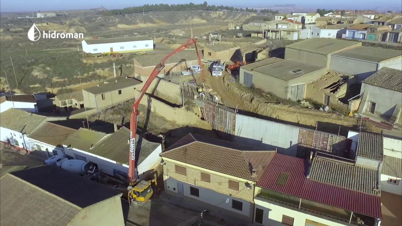 Construcción Muro de Contención - Villanueva de Sigena - Hidroman S.L.