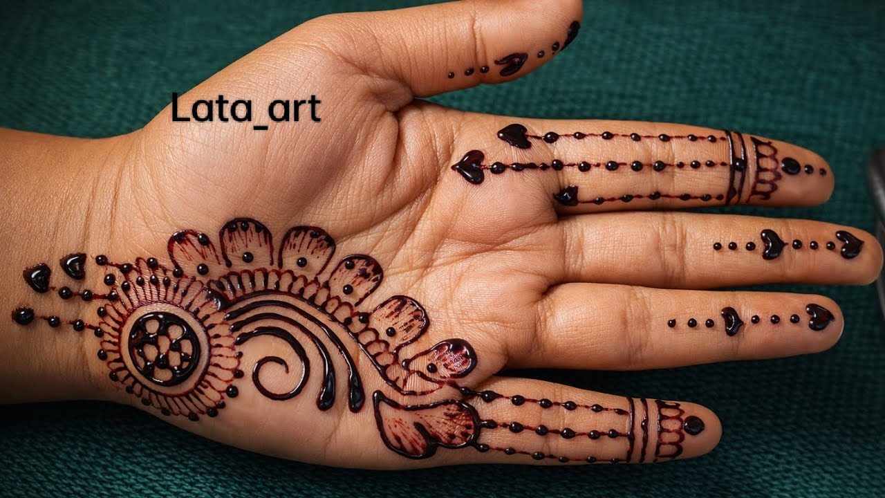 Very easy mehndi design / Mehndi design simple front hand / Front hand mehndi design easy 