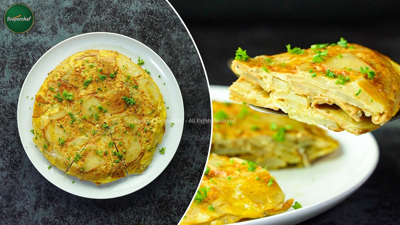 Potato Omelet with Pepperoni Slices Recipe by SooperChef