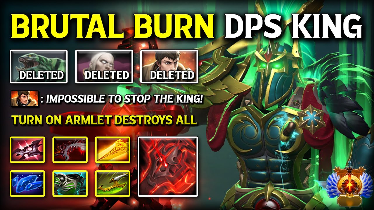 BRUTAL BURN DPS CARRY Wraith King | 14-Mins Radiance | Just few Sword Smash Destroys ALL Dota 2