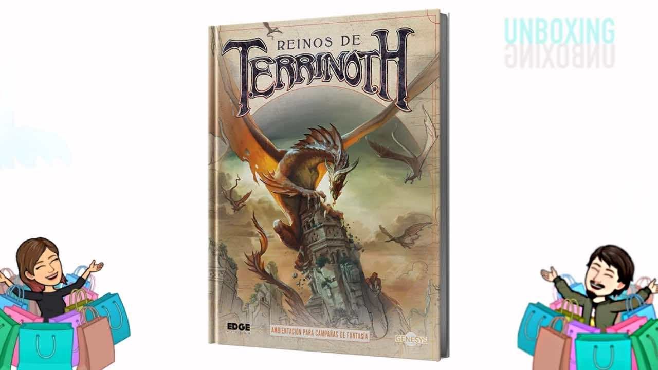 Unboxing del maravilloso libro de rol Reinos de Terrinoth campañas de fantasía de Genesys de Edge