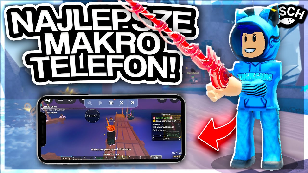 AUTOFARMA MACRO na TELEFON dla KAŻDEGO! Jak MACROWAĆ na TELEFONIE w Fisch Roblox!