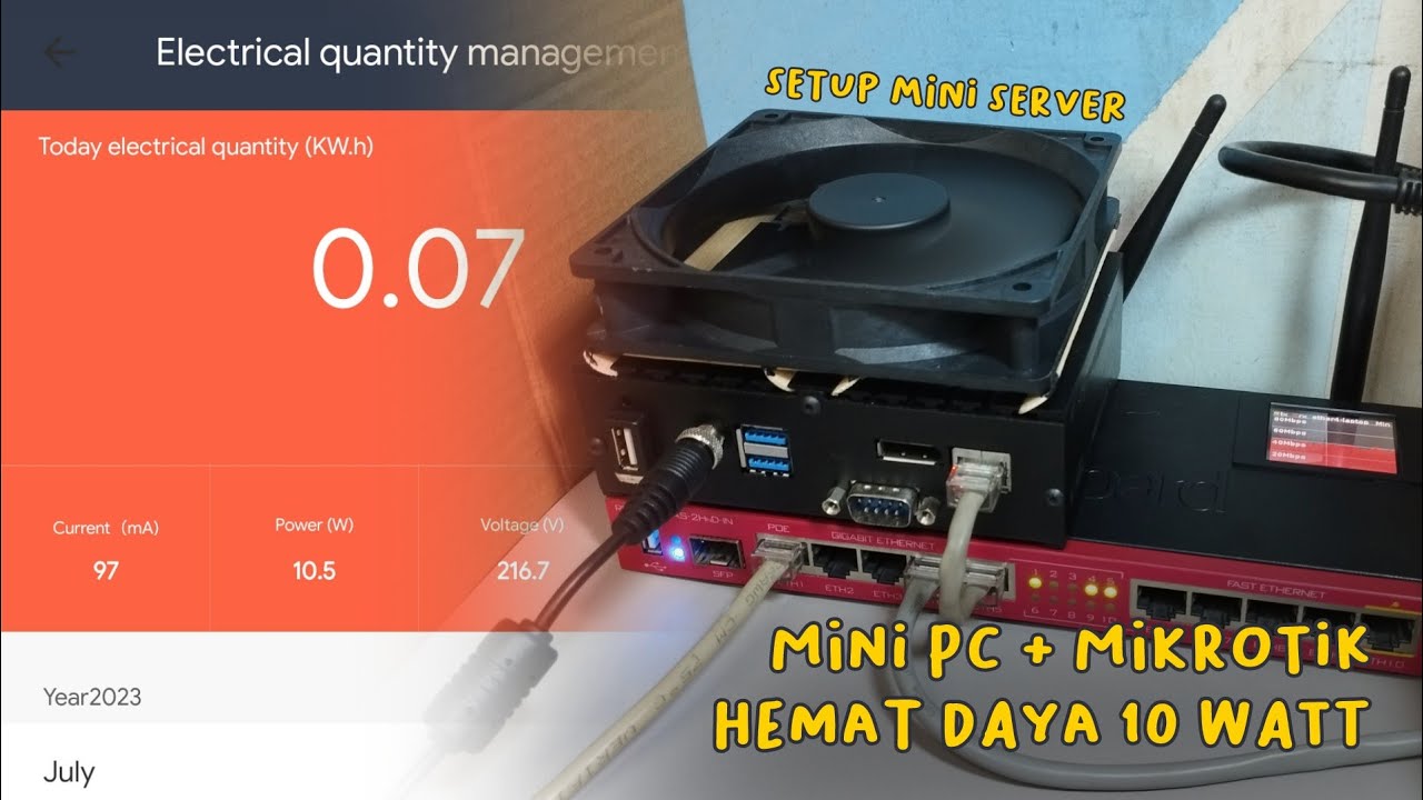 [ Tutorial ] Tambah Kipas Mini PC Pico + Mikrotik Dengan Satu Adaptor - Daya Terpakai Hanya 10 Watt
