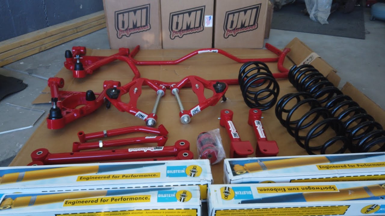 Unboxing the suspension for the Monte Carlo. UMI GBF002-2-r 78-88 G-body stage 2 kit.