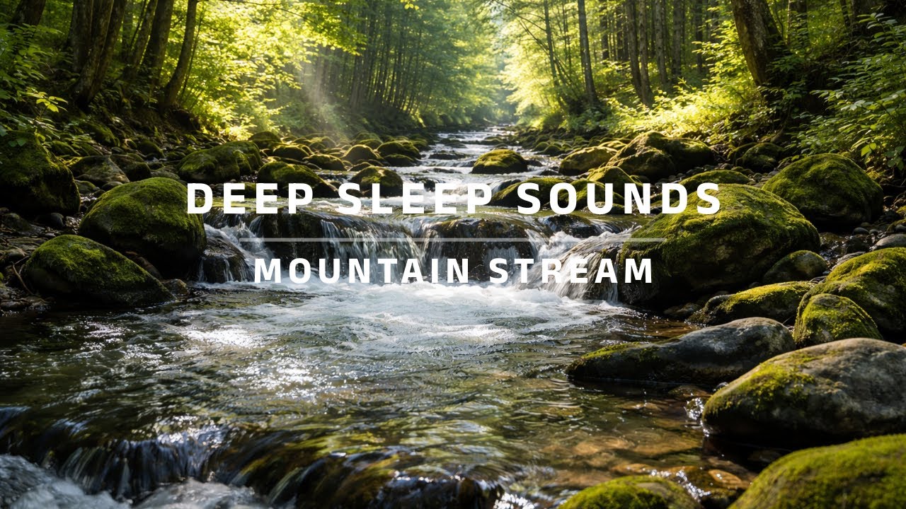 Mountain Stream & Forest Birds 🌿 3 Hours of Nature Sounds for Deep Sleep