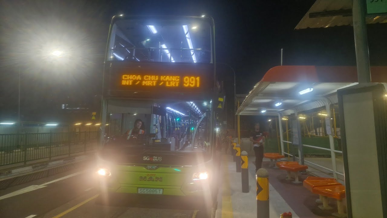 (Last Bus)SMRT Bus Service 991 Man ND323F A95 Euro V Batch 3 SG5885T