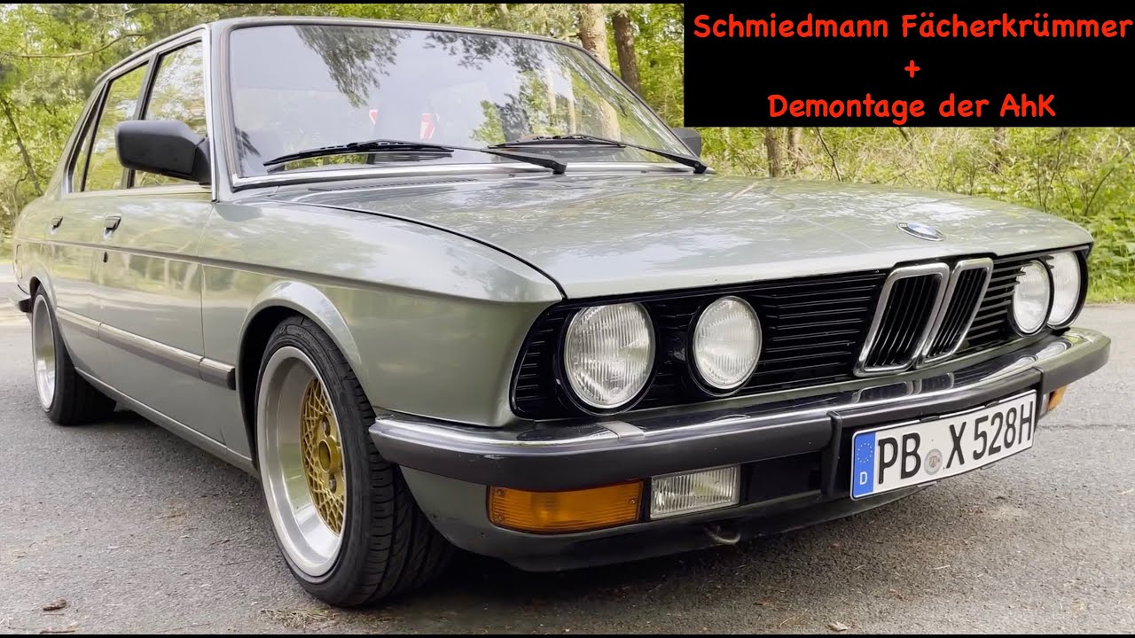 BMW E28 528i - Montage Schmiedmann Fächerkrümmer + Soundcheck / Demontage Ahk