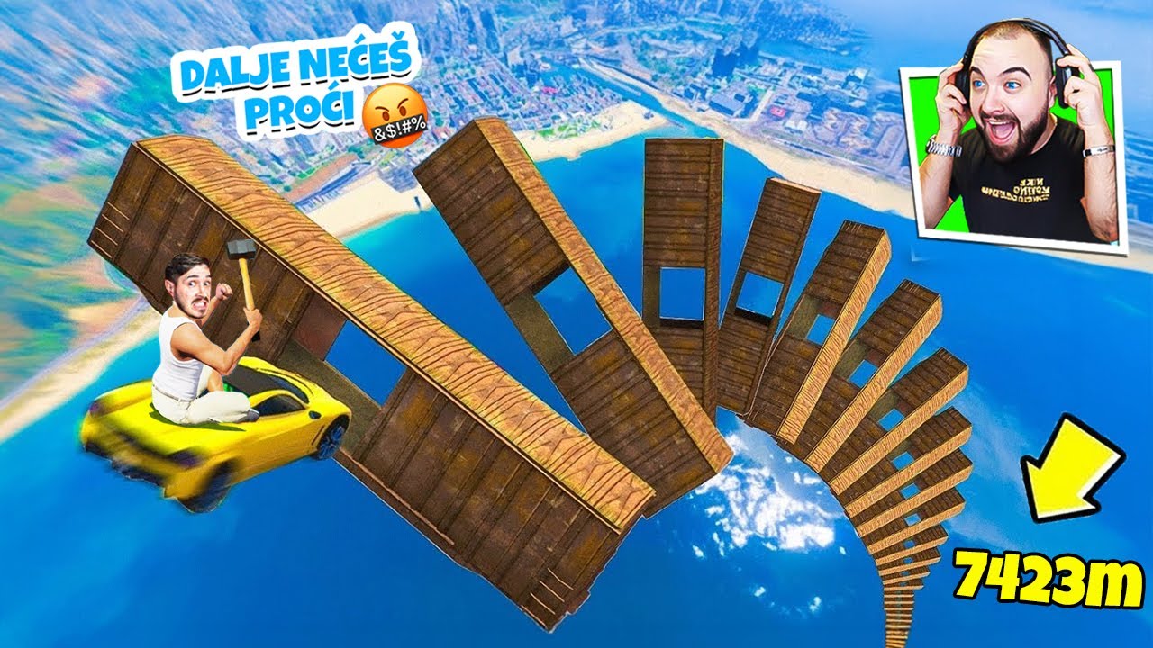 LUDILO! PREŠAO JE NAJOPASNIJU TRKU U GTA 5 I EVO ŠTA SE DESILO NA KRAJU? 😱🔥(Impe vs Šone)