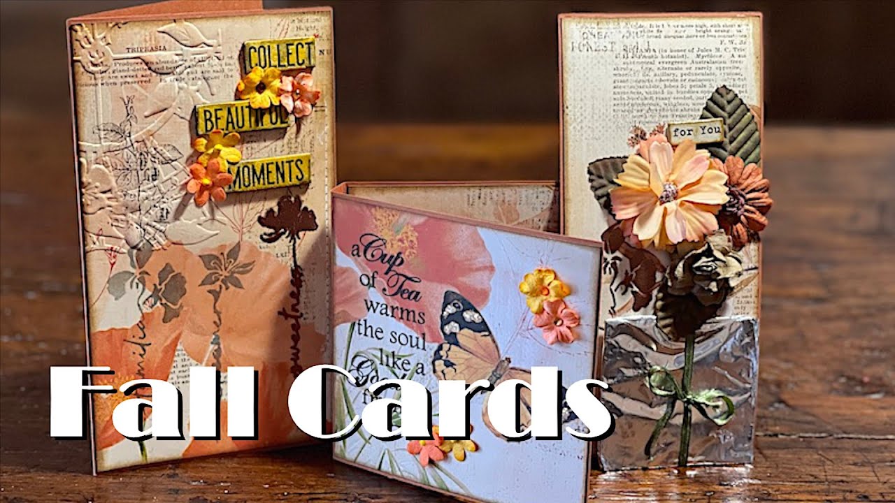 Three Fall Cards, One Sheet of Paper | Craft tips to keep it simple & some of my creative process