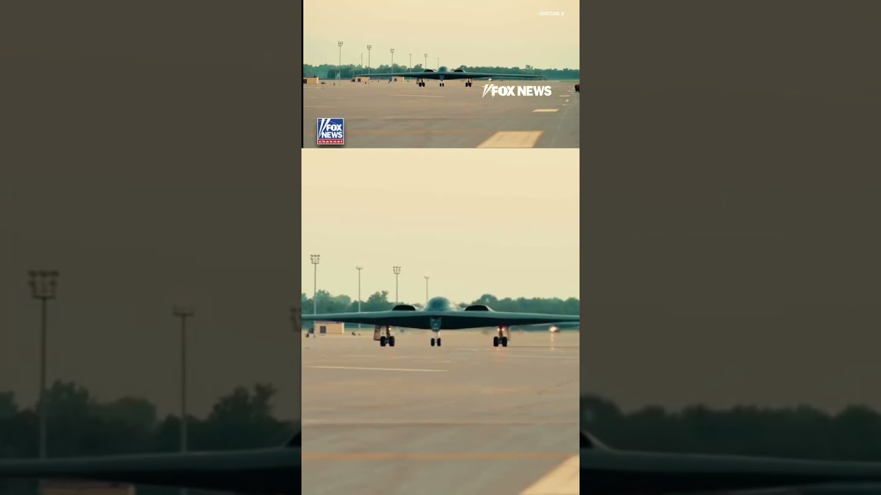 US shows off B-2 bombers that STRUCK Iranian missile sites #shorts #foxnews #military #iran