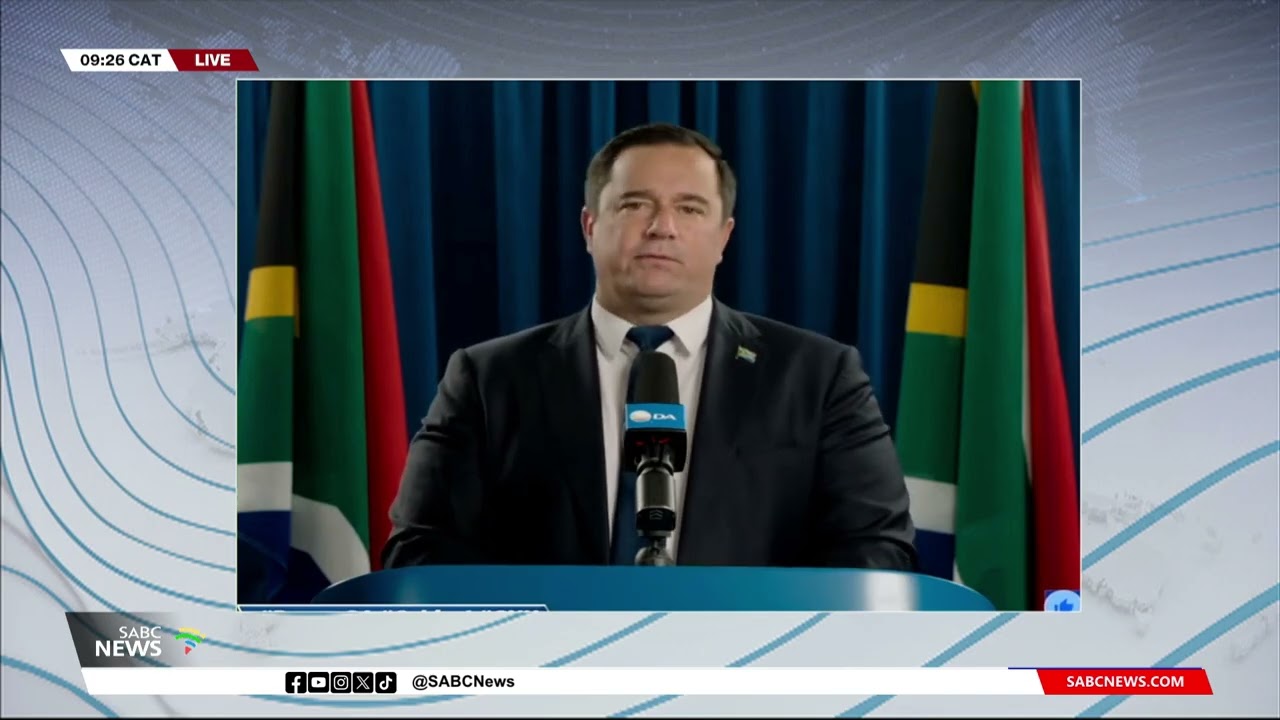 7th Administration | DA leader John Steenhuisen briefing on Cabinet announcement