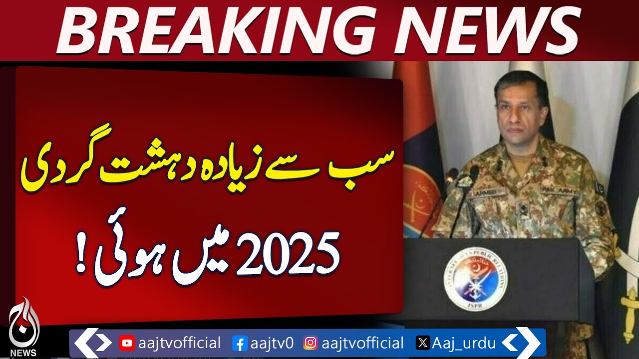 Pakistan Terrorism 2025 | DG ISPR Report | Security Update - Aaj Pakistan News