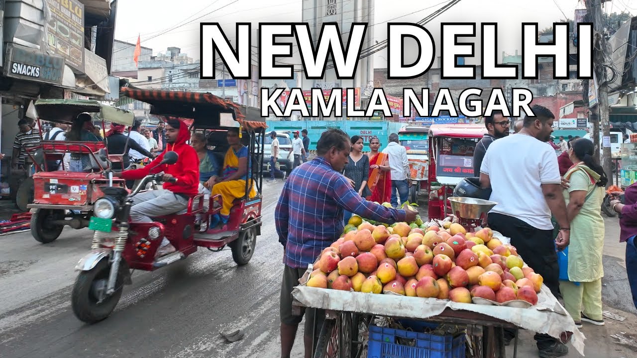 This is NEW DELHI 2025 🇮🇳 – Kamla Nagar Market | Real Street Life in 4K