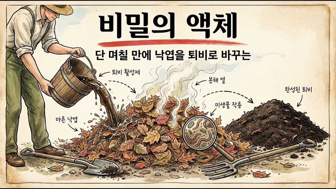 단 며칠 만에 낙엽을 퇴비로 바꿔버리는 비밀 액체!