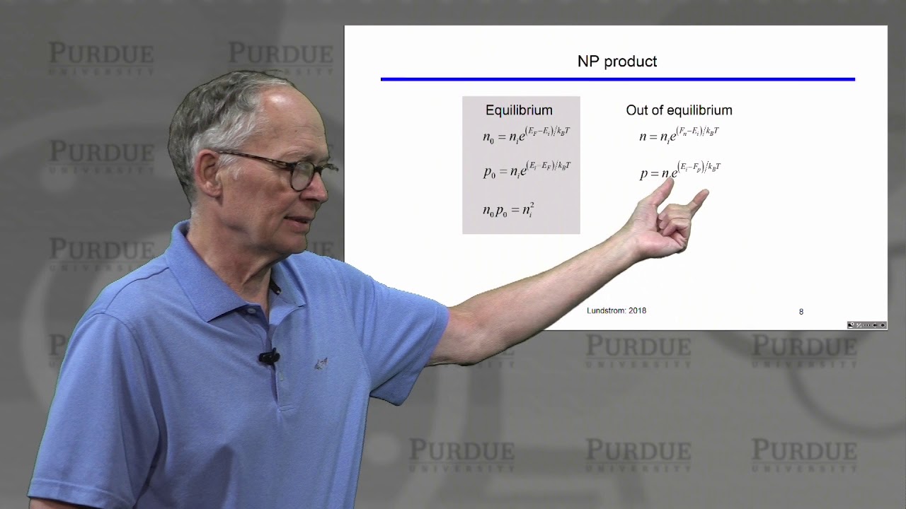 ECE Purdue Semiconductor Fundamentals L5.3: Уравнения полупроводников – Квазиуровни Ферми