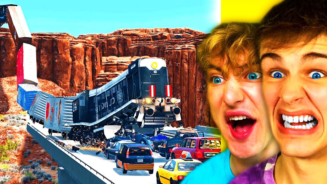 NEJŠÍLENĚJŠÍ BITVA mezi VLAKEM a AUTY! @TrospyReakce