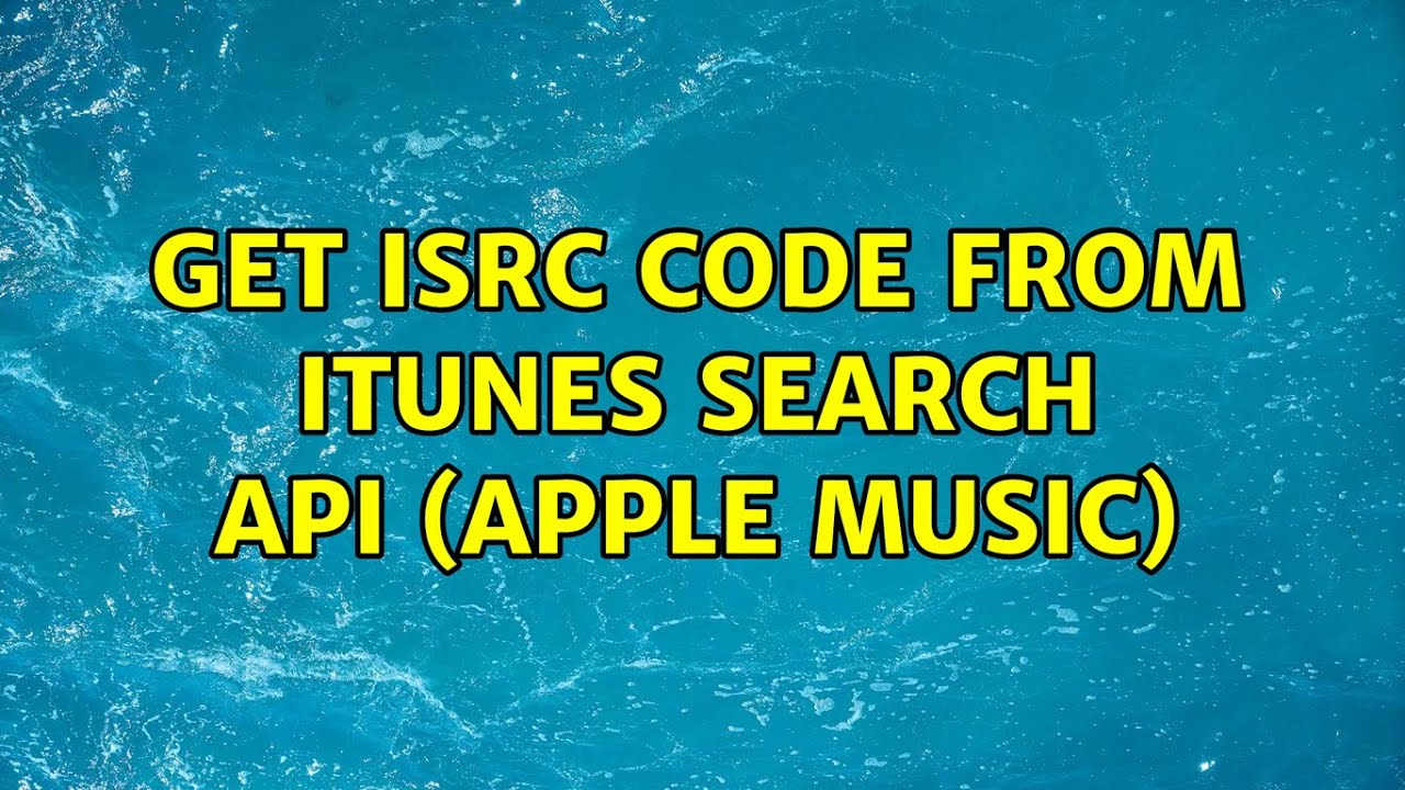 Get ISRC code from iTunes Search API (Apple music)
