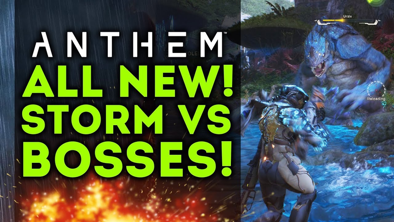 Anthem - All New Storm vs Bosses Gameplay in Free Roam! Tough Enemies! Storm Javelin!
