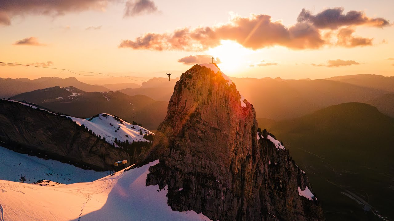 Highline à La Clusaz, avec Antoine Mesnage