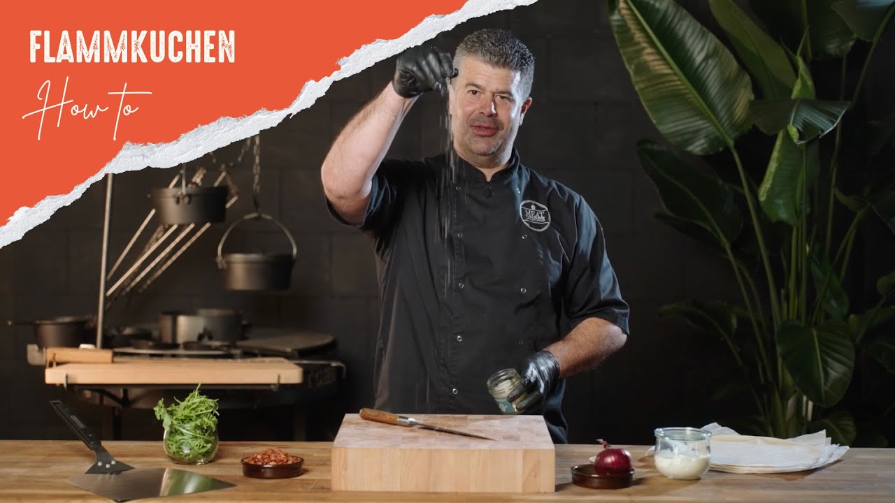 Flammkuchen maken op de BBQ zoals een Pitmaster met knapperige bodem en rooksmaak