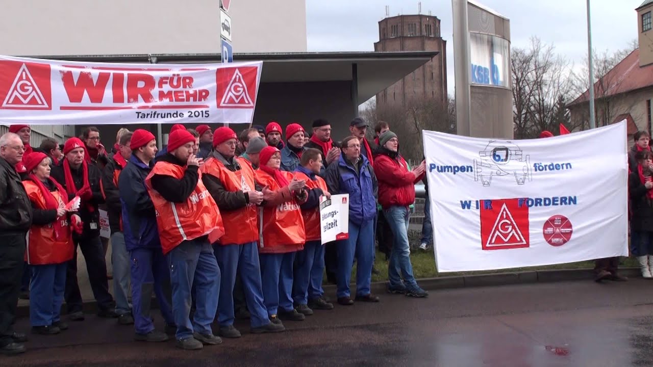 Warnstreik bei KSB in Halle