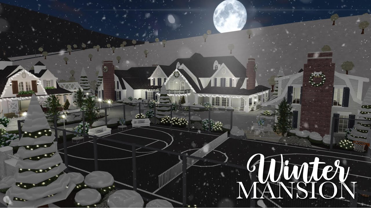 Winter Mega Mansion Bloxburg Speedbuild
