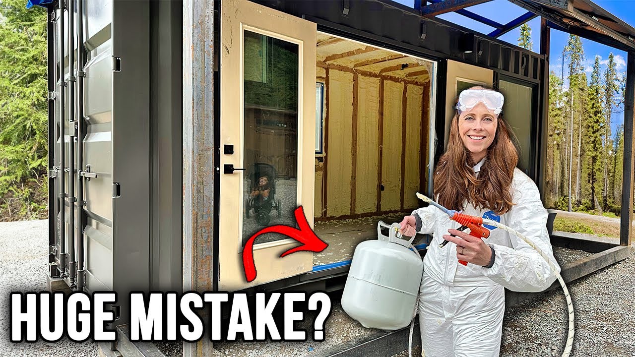 OFF-GRID A/C & Spray Foam Insulation | Shipping Container House