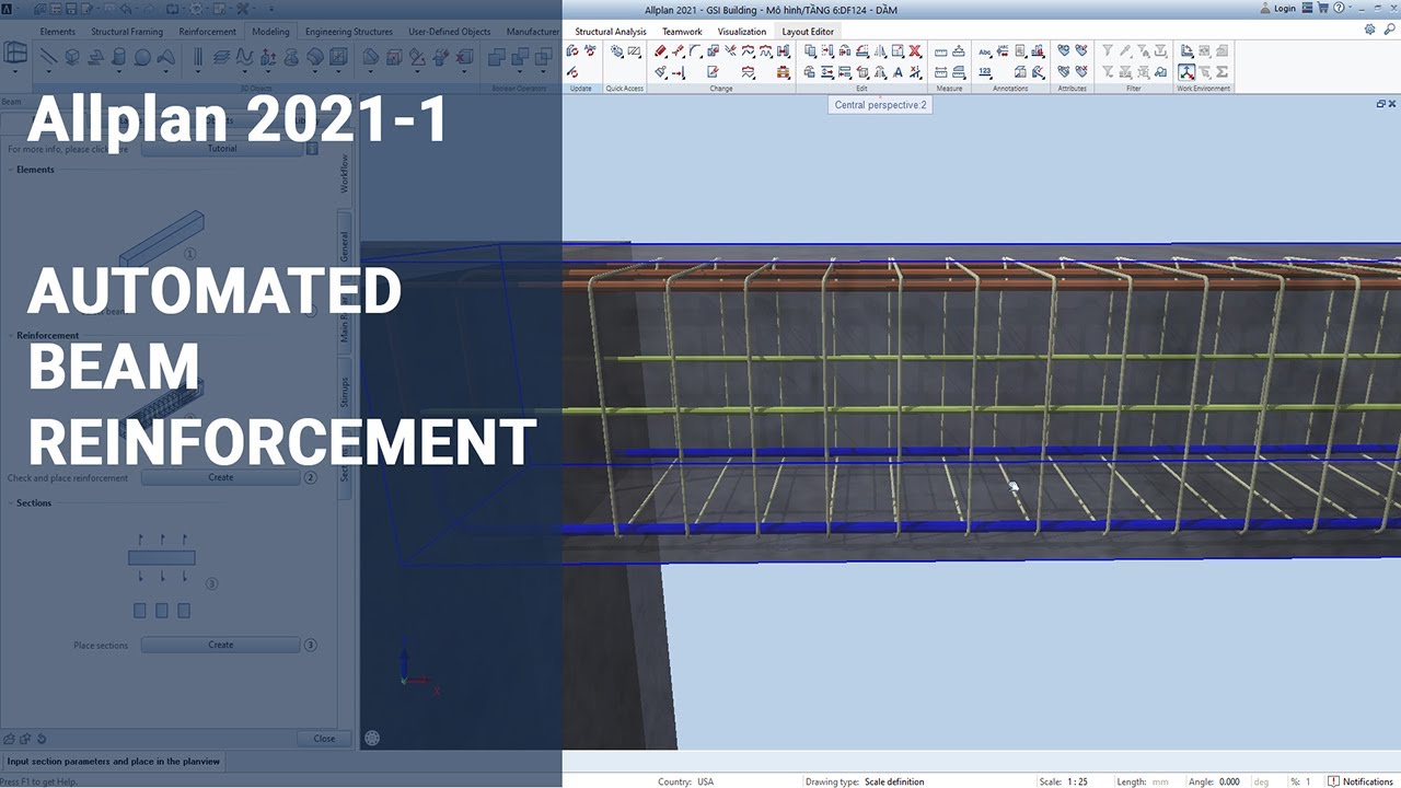 ALLPLAN 2021-1 | Automated 3D RC-Beam Reinforcement – Amazing Feature!