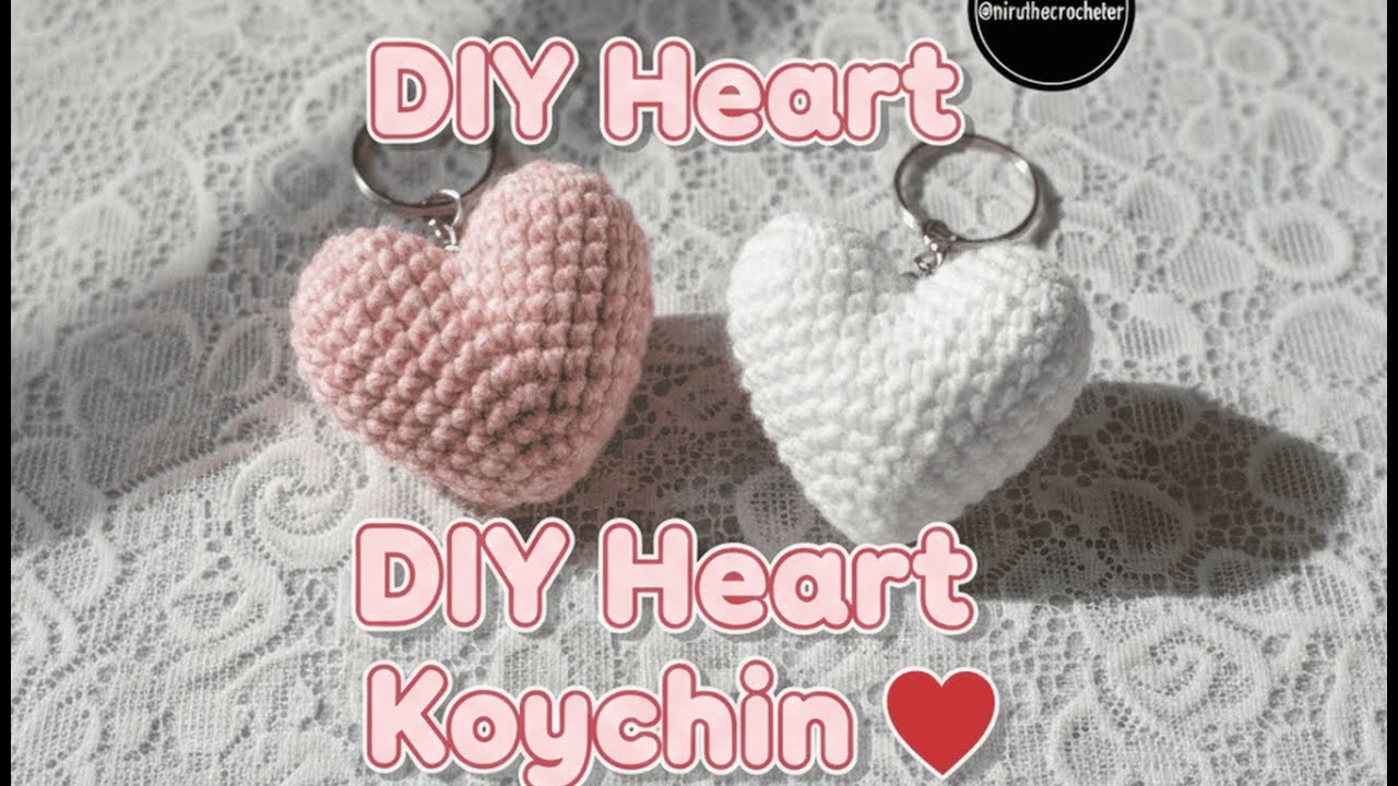 DIY Crochet Heart Keychain ❤️ | Mini-Vlog Tutorial