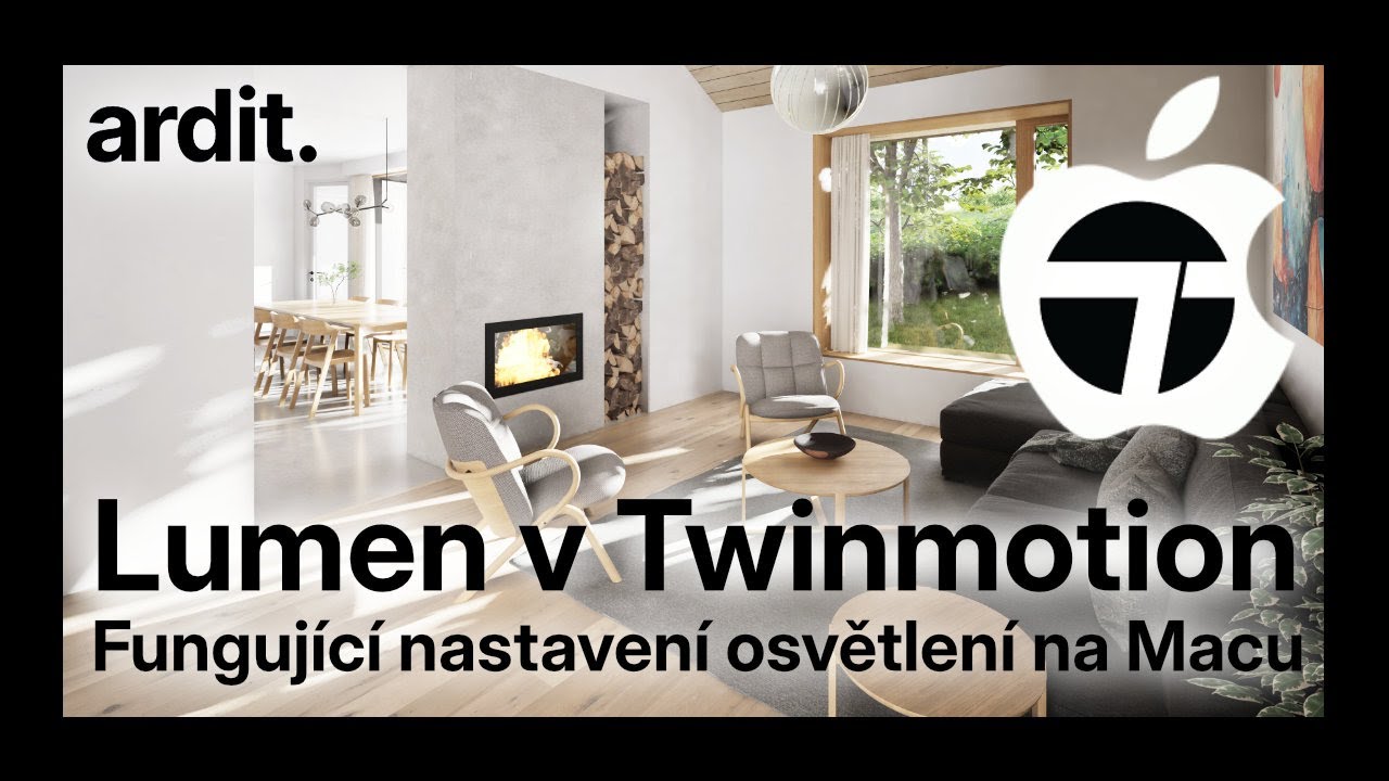 Lumen v Twinmotion – fungující nastavení osvětlení scény (nejen) na Macu