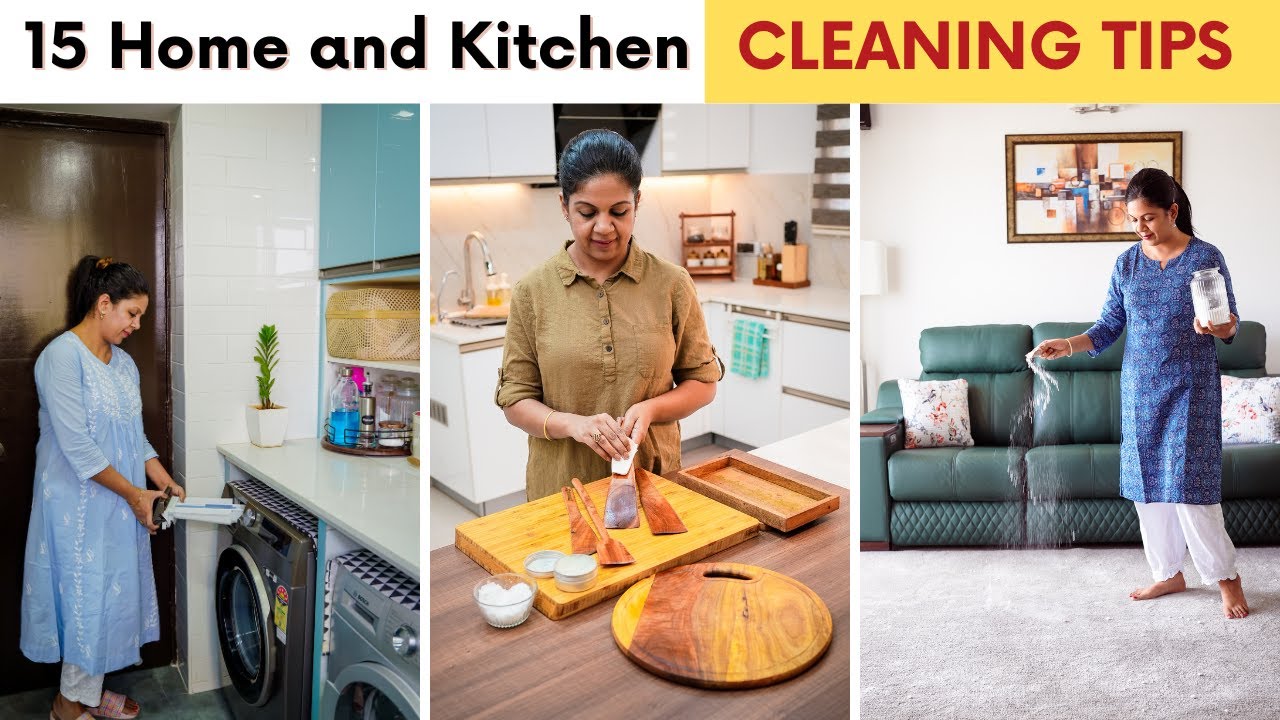 Collection of 15 Helpful Kitchen and Home Cleaning Tips | Must Try Cleaning Hacks
