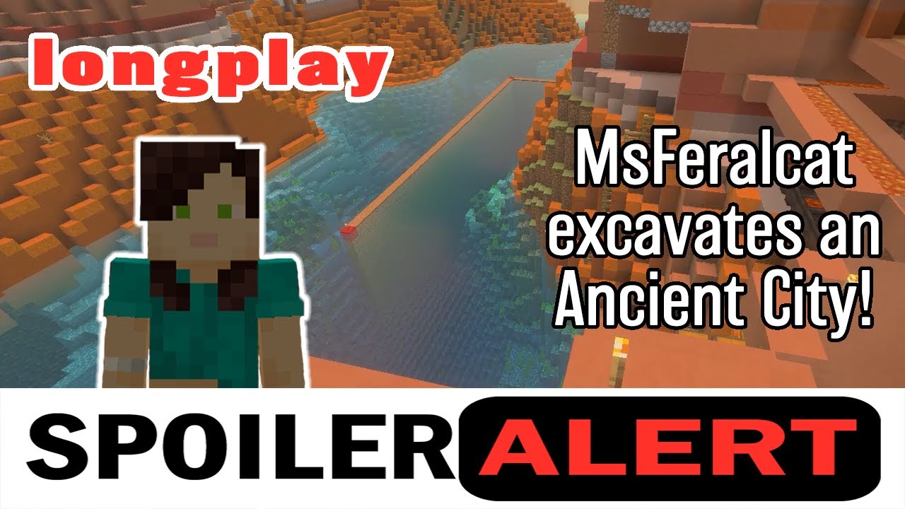 Minecraft Bedrock Longplay: MsFeralcat excavates an Ancient City (no commentary)