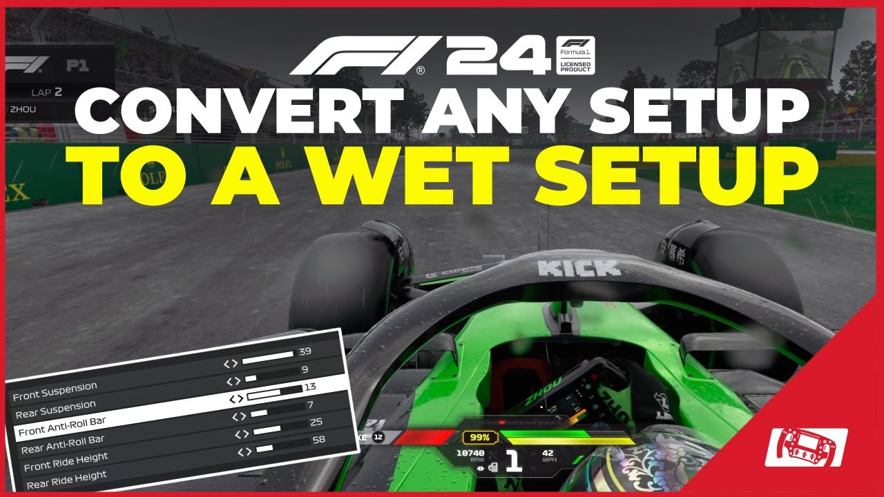 🌦️F1 24 How To Convert Any Dry Setup Into A Wet Setup