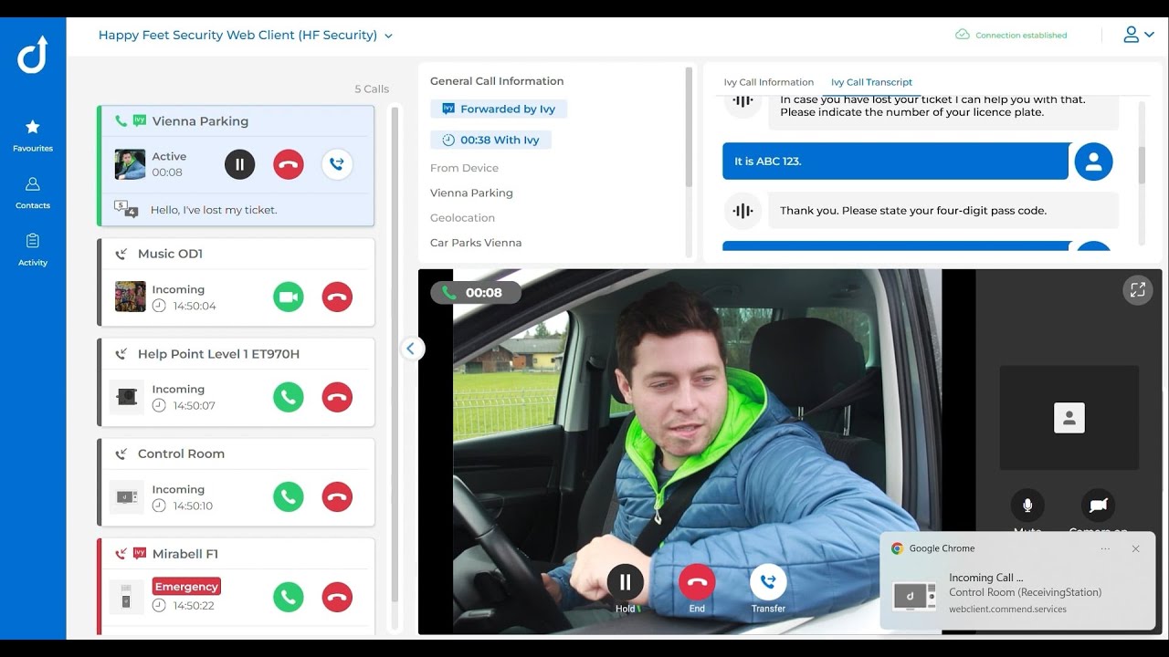 Ivy Call Handover to Web Client