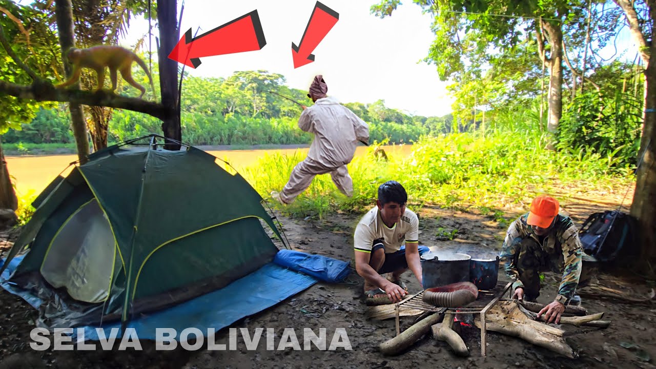 PESCA en la SELVA BOLIVIANA, ACAMPE en el CORAZON de la AMAZONIA, ASI SE VIVE la AVENTURA EXTREMA!