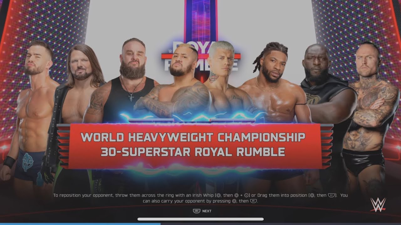 WWE 2K25 Royal Rumble for WWE World Heavyweight Championship match
