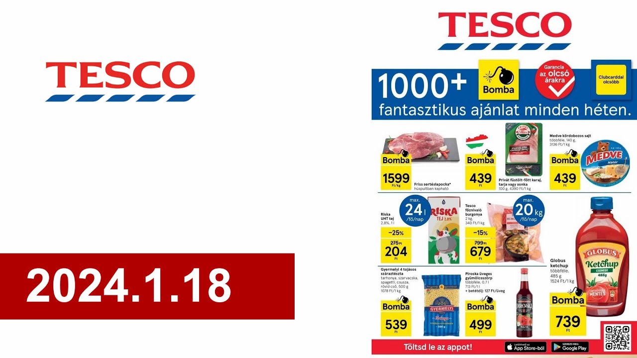 Tesco újság 2024.1.18 - akciós újság