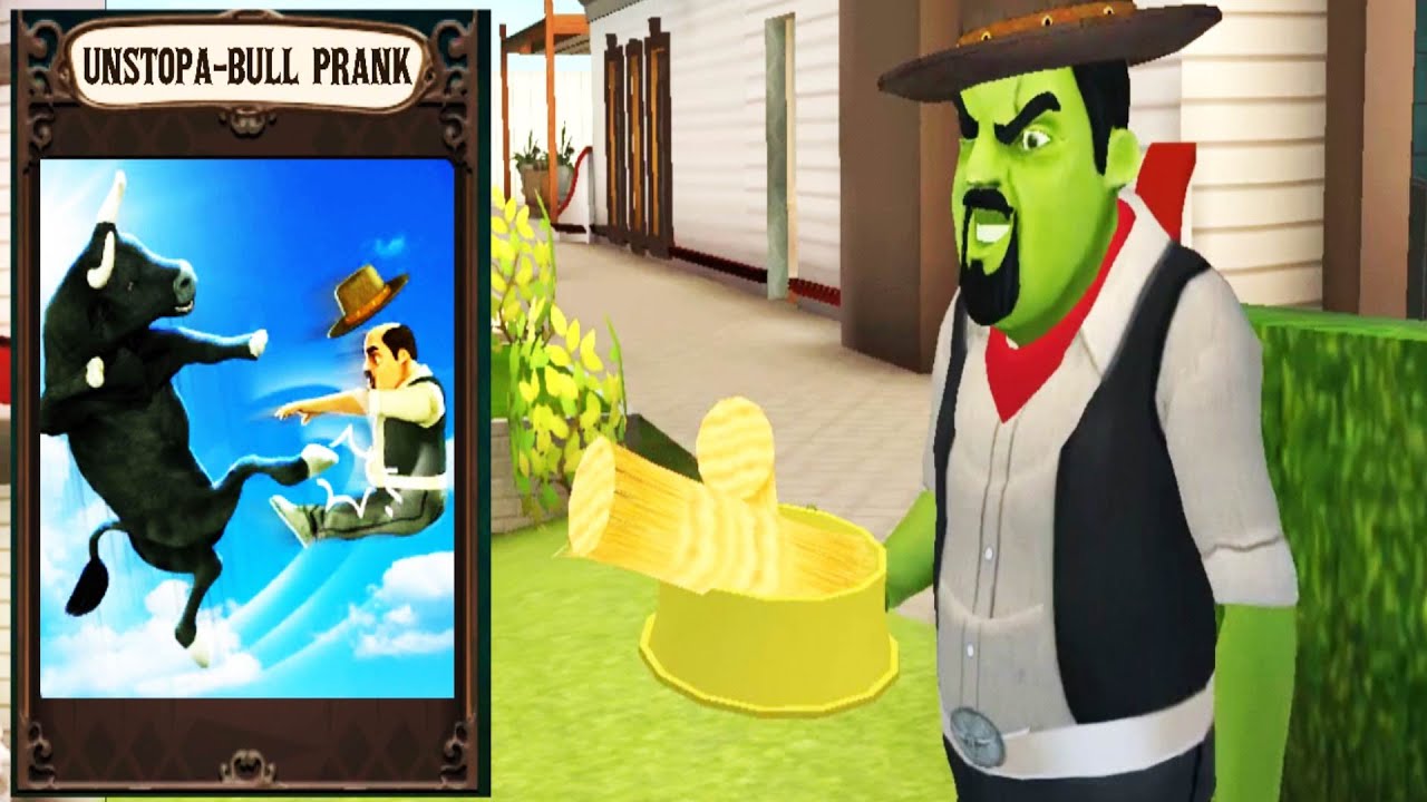 Scary Stranger 3D — Новое обновление Unstopa Bull Prank