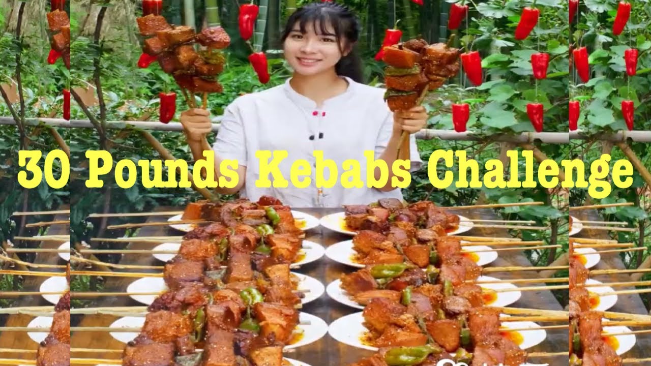 30 Pounds Kebabs- Work Hard & Eat Harder with Yitiantian #FOODMONSTER #MUKBANG