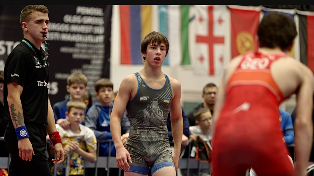 U17 Giorgi Aznaurishvili (GEO) vs Herman Basarab (UKR) 55kg final! Greco-roman boys youth wrestling.