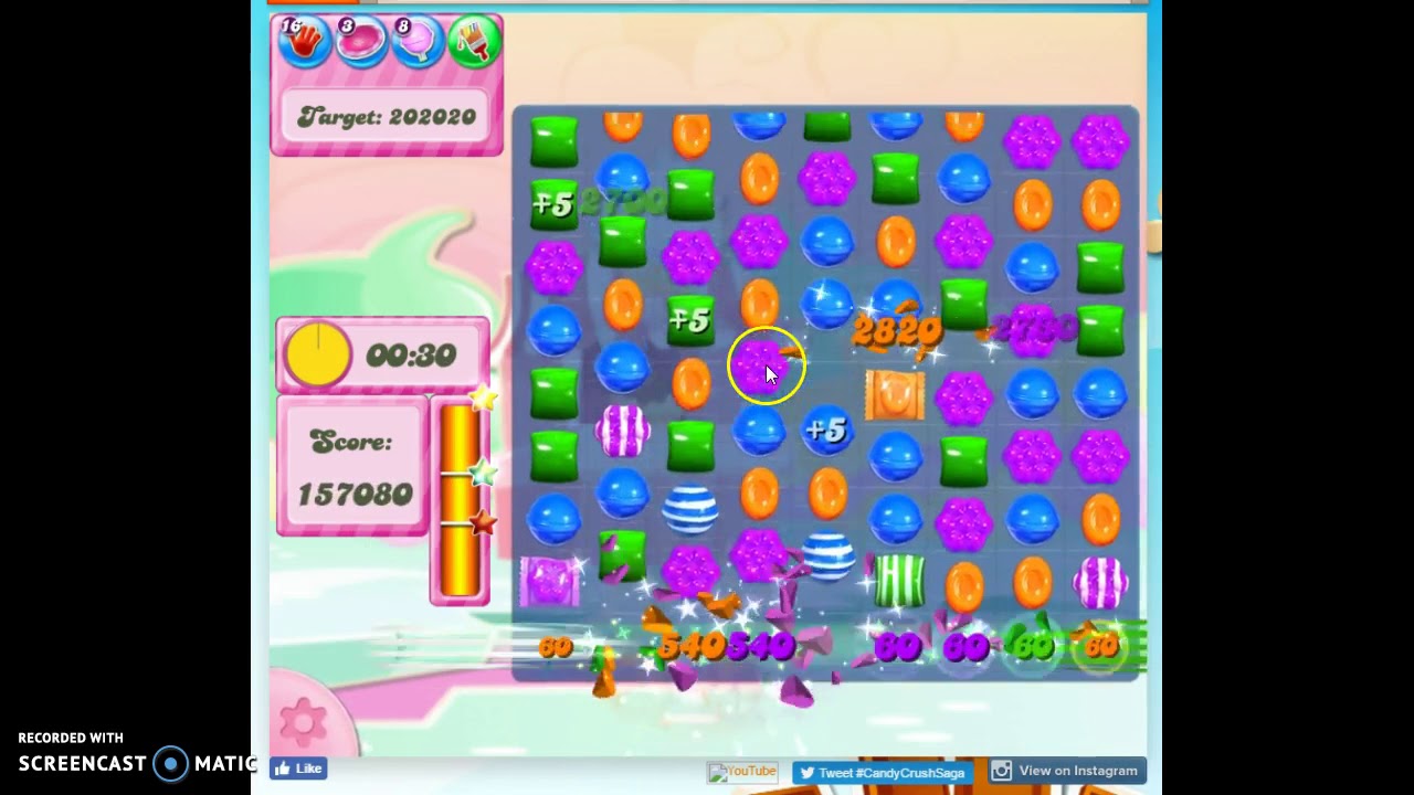 Candy Crush Level 252 Audio Talkthrough, 3 Stars 0 Boosters