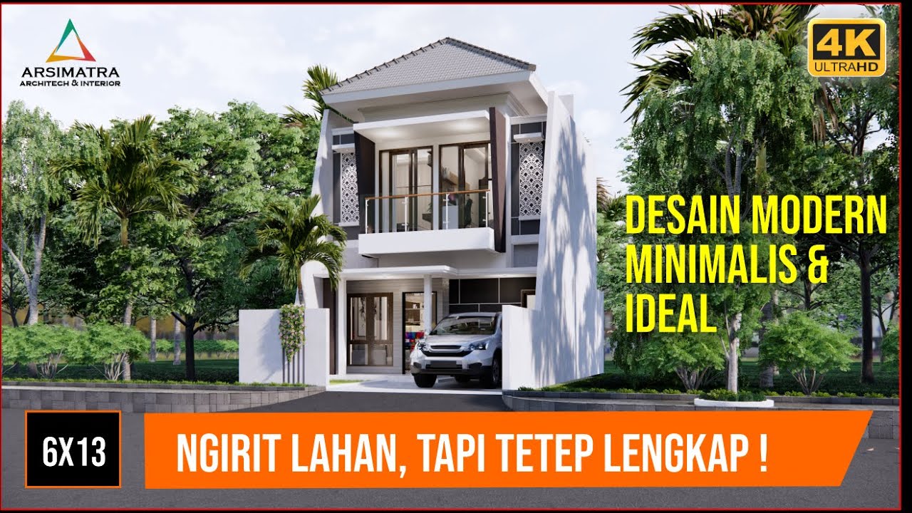 Rumah Optimal di Lahan Sempit - Desain Rumah 6x13 dengan 3 Kamar, 2 Kamar Mandi dan Carport
