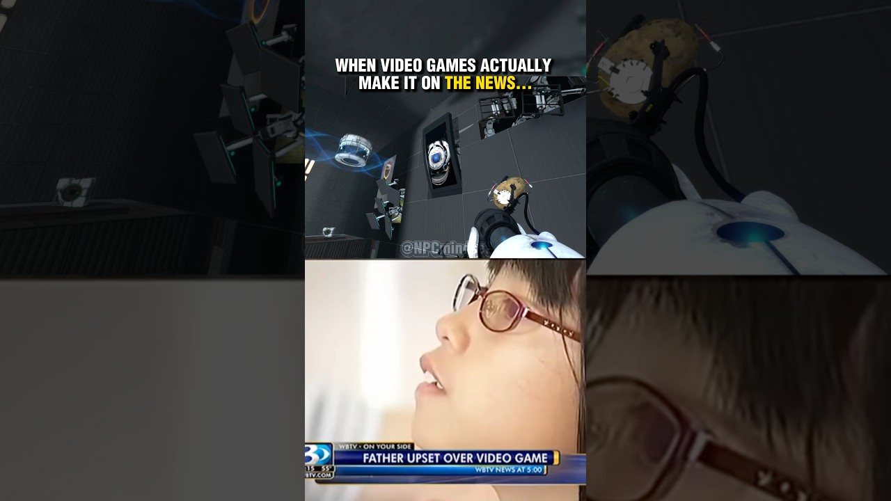 When Games Make it on the News&hellip; #shorts #portal2 #gaming